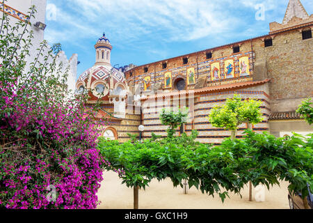 Sant Roma chiesa, Lloret de mar Costa Brava Catalogna Foto Stock