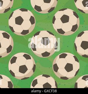 Palloni da calcio in erba, senza saldatura Illustrazione Vettoriale