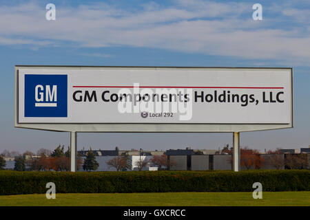 Kokomo - Circa Novembre 2015: Componenti GM Holdings. GMCH è un fornitore leader di Electronics Manufacturing Services I Foto Stock