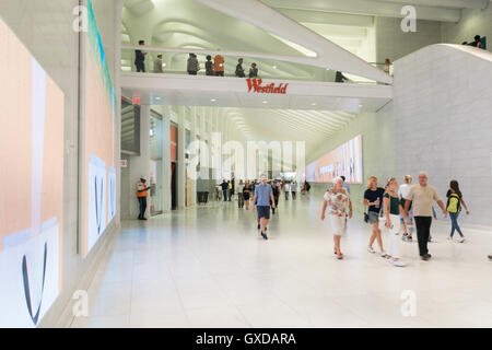 Westfield World Trade Center, la parte inferiore di Manhattan, New York, Stati Uniti d'America Foto Stock