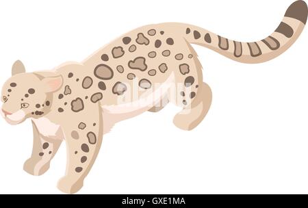 Isometrica, snow leopard Illustrazione Vettoriale