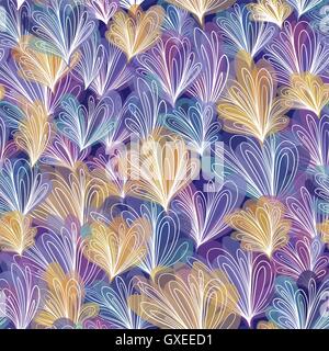 Perfetta caduta texture colorate con elementi naturali per i tessili, wallpaper design Illustrazione Vettoriale