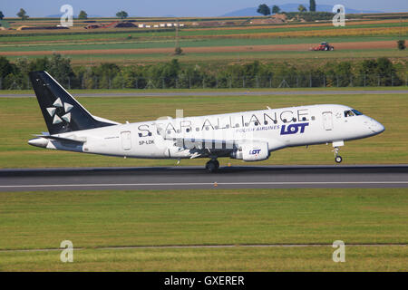 Wien Austria/Luglio 4, 2012:747-200 Boeiing da Air China a WienAirport. Foto Stock