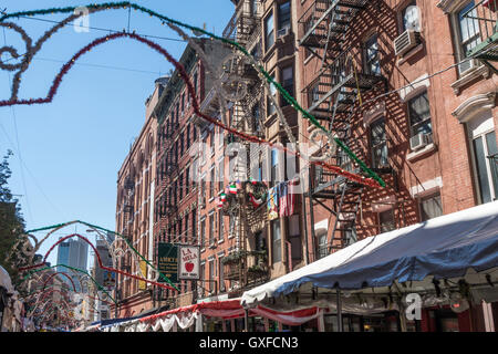 2016 Festa di San Gennaro, Mulberry Street, New York, Stati Uniti d'America Foto Stock