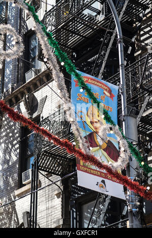 2016 Festa di San Gennaro, Mulberry Street, New York, Stati Uniti d'America Foto Stock