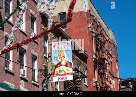 2016 Festa di San Gennaro, Mulberry Street, New York, Stati Uniti d'America Foto Stock