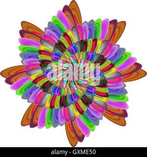 Calcolatore multicolore generato frattale a spirale Illustrazione Vettoriale