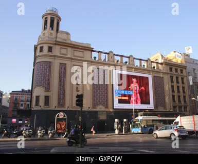 Art deco Cine Callao edificio a Plaza de Callao Madrid Spagna Foto Stock