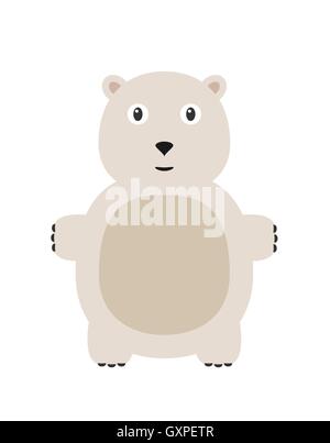 Divertente orso polare carattere Illustrazione Vettoriale