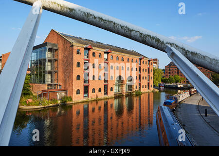 Manchester castlefield Merchant Warehouse Castlefield loft uffici stile paesaggio urbano mulino di mattoni waterfront Rochdale c Foto Stock