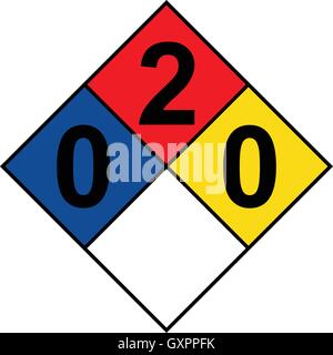 NFPA 704 diamond 0200 segno, illustrazione vettoriale. Illustrazione Vettoriale