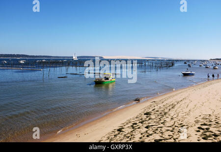 Bellissima spiaggia di Cap Ferret in Arcachon Bay sulla costa atlantica della Francia Foto Stock