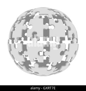 Sfera costituita da puzzle Foto Stock