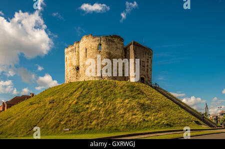 Cliffords Tower, York, Regno Unito. Foto Stock