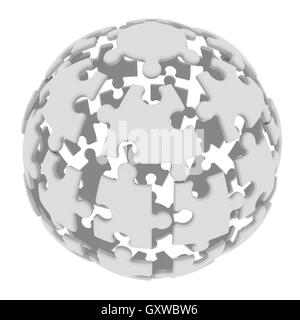 Sfera costituita da puzzle Foto Stock