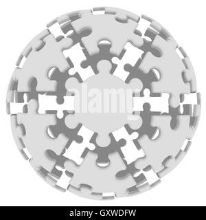 Sfera costituita da puzzle Foto Stock