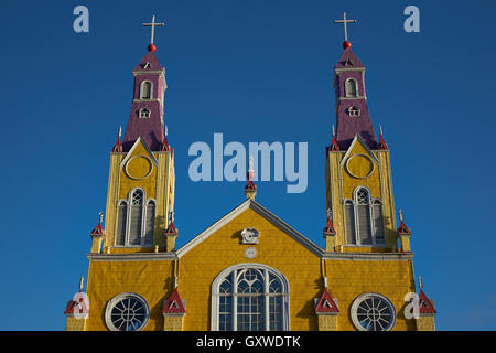 Le chiese storiche di Chiloe Foto Stock