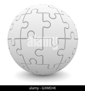 Sfera costituita da puzzle Foto Stock