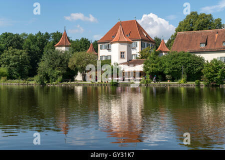 Il castello di Blutenburg in Obermenzing di Monaco di Baviera, Germania Foto Stock