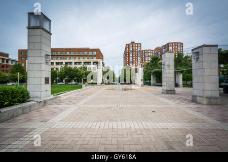 Spazio aperto a John Carlyle Square, in Alexandria, Virginia. Foto Stock