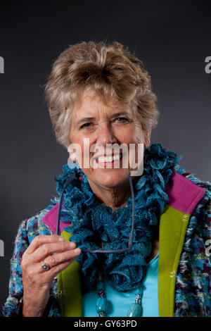 Prudenza Margaret 'Prue' Leith, CBE, il ristoratore, presentatore della televisione, emittente, cucina scrittore e romanziere, all'Edinburgh International Book Festival. Edimburgo, Scozia. Il 22 agosto 2016 Foto Stock