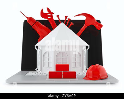 Case sporgente 3d Foto Stock