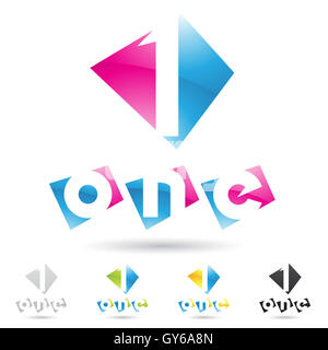 Illustrazione vettoriale di colorati e astratto icone per nessuno Foto Stock