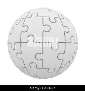 Sfera costituita da puzzle Foto Stock