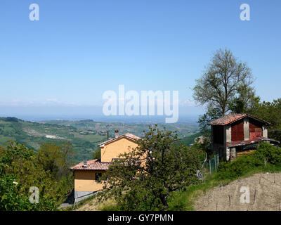 Paesaggio in Val Tidone, Italia, 2014. Foto Stock