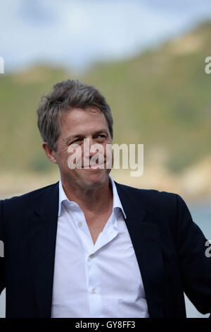 San Sebatian, Spagna. Xviii Sep, 2016. Hugh Grant arriva a Maria Cristina Hotel durante la 64a San Sebastian international film festival a San Sebastian, Spagna. Settembre 18, 2016. Credito: MediaPunch Inc/Alamy Live News Foto Stock