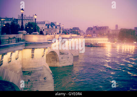 Pont Neuf Bridge Parigi Francia Foto Stock