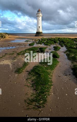 Pesce persico Rock Lighthouse New Brighton Liverpool Regno Unito Foto Stock