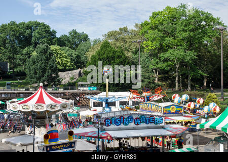 New York City, NY NYC Upper Manhattan, Central Park, Urban Park, Wollman Rink, Victorian Gardens Amusement Park, attrazioni stagionali, estate, giostre, NY16071614 Foto Stock