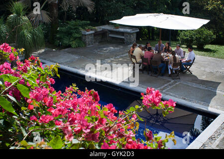 Hotel e cottage El delirio. Quindío, Colombia. Caffè colombiano crescente asse. Il caffè colombiano Regione, noto anche come il C Foto Stock