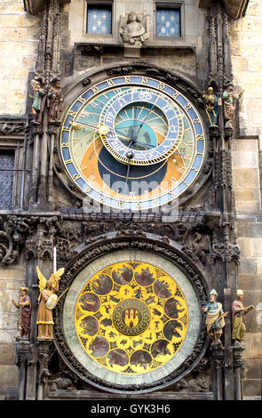 L'orologio astronomico di Praga Foto Stock