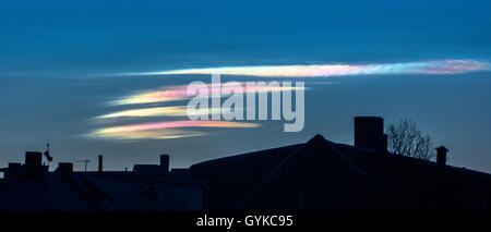 Noctilucent clouds, Norvegia, Troms, Tromsoe Foto Stock