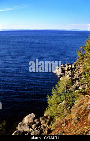 Pribaikalski National Park, Olkhon Island, il lago Baikal. Olkhon Isole è la più grande isola del lago. Foto Stock