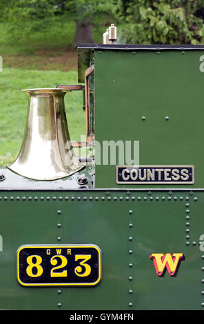 Parte della contessa locomotore sul Welshpool e Llanfair ferrovia a scartamento ridotto a Welshpool Foto Stock