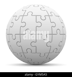 Sfera costituita da puzzle Foto Stock