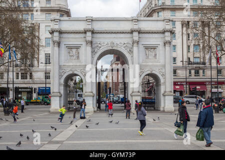 Marble Arch a Londra in Inghilterra Foto Stock