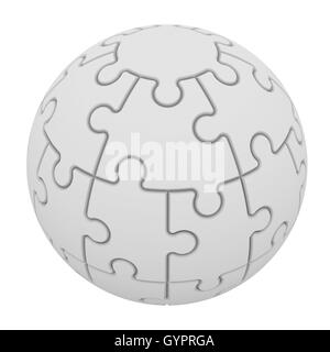 Sfera costituita da puzzle Foto Stock