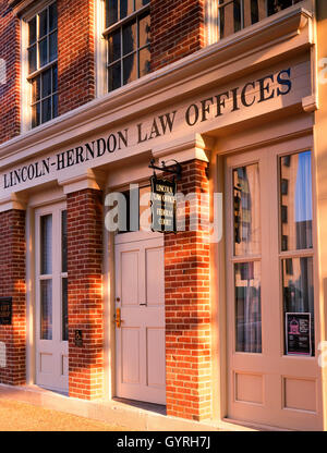 Herndon Lincoln Legge ufficio, sito storico dello Stato, Springfield, Illinois USA Foto Stock