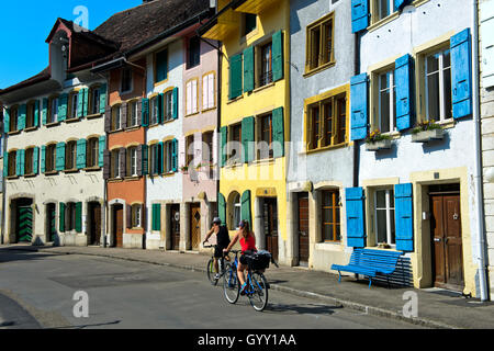 Le Landeron, Svizzero, Sito Patrimonio dell'umanità. Cantone di Neuchâtel, Svizzera Foto Stock