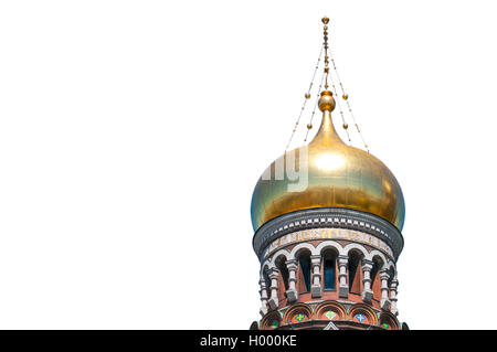 Golden cupola della Chiesa del Salvatore sul Sangue versato Foto Stock