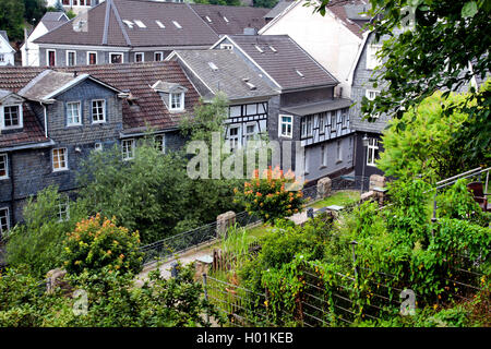 Vista sulla città vecchia di Velbert Langenberg, in Germania, in Renania settentrionale-Vestfalia, Bergisches Land, Velbert Foto Stock