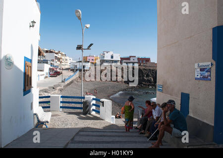 Fuerteventura Isole Canarie, Nord Africa, Spagna: vicoli della parte nordoccidentale del villaggio di pescatori di El Cotillo Foto Stock