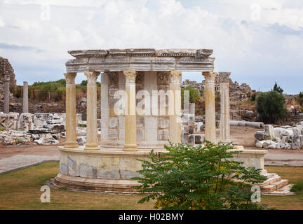 Immagine dell'antica agorà commerciale. Lato, Turchia. Foto Stock