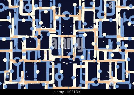 Abstract Vector grunge background. Colori disegnati a mano composizione irregolare di sovrapposizione di elementi grafici. Illustrazione Vettoriale