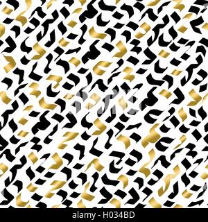 Il colore oro retrò seamless pattern con forme astratte in 80s memphis fashion style. EPS10 vettore. Illustrazione Vettoriale