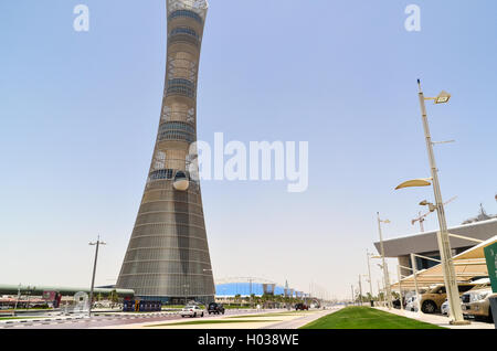 La Torcia Doha (Aspire torre), la piu' alta struttura in Qatar Foto Stock